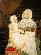 The Freake Limner Mrs Elizabeth Freake and Baby Mary painting